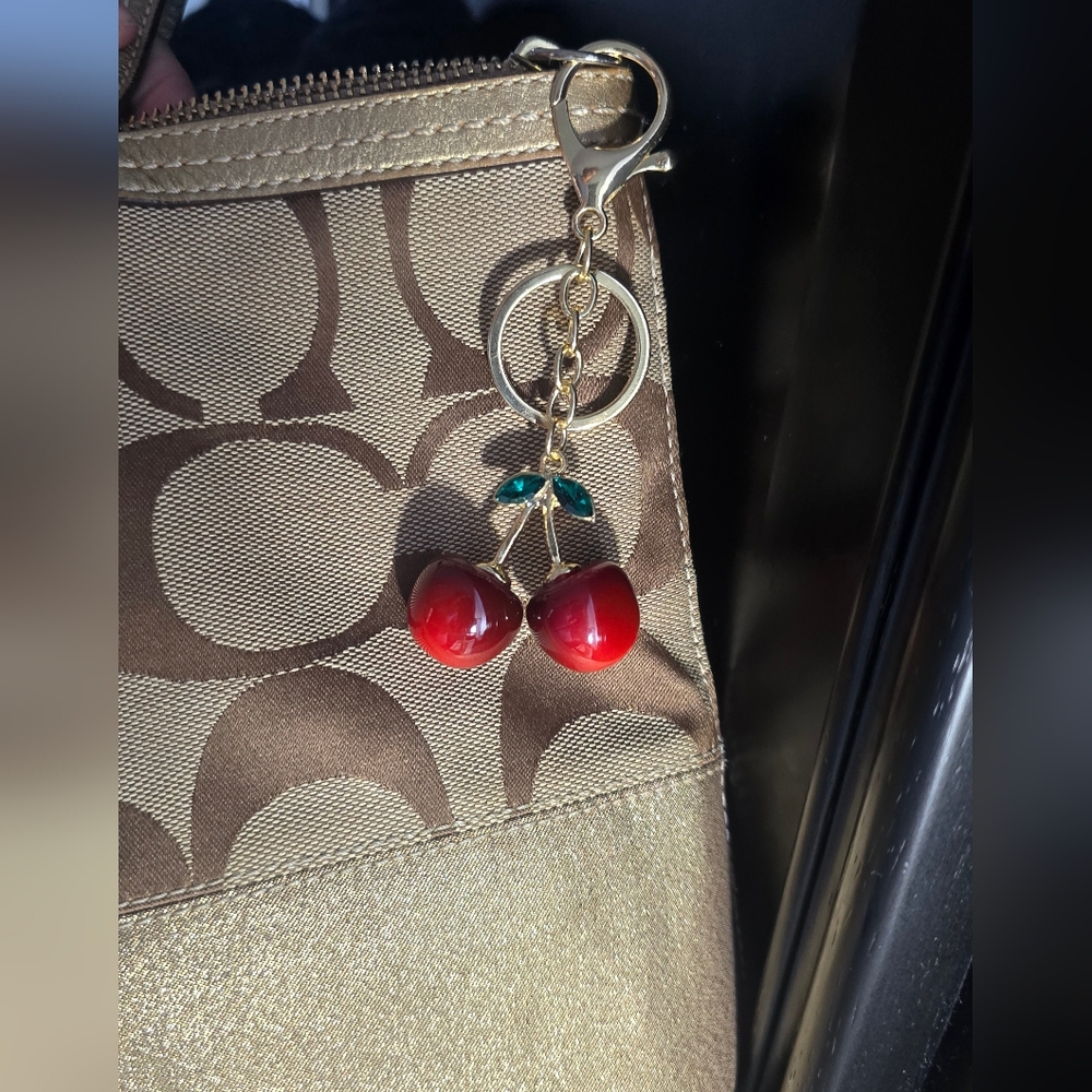 Gold Cherry Charm